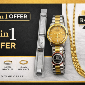 03 in 01 Watch,Bracelet,Chain Offer