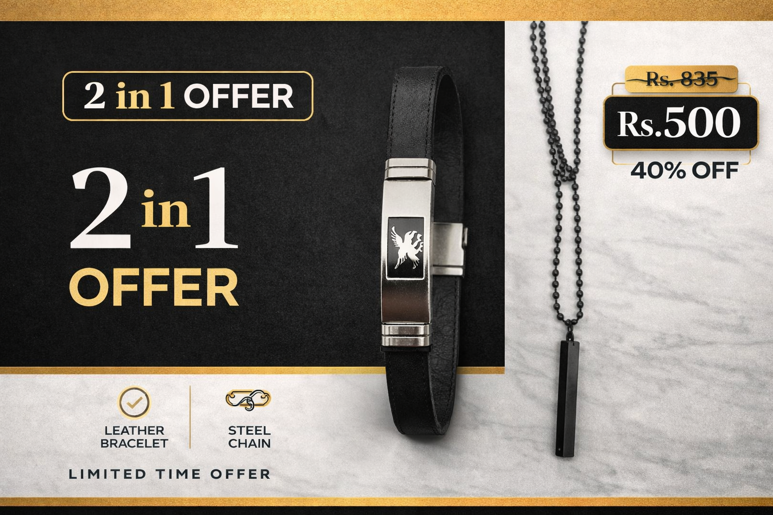 02 in 01 Chain and Bracelet Offer