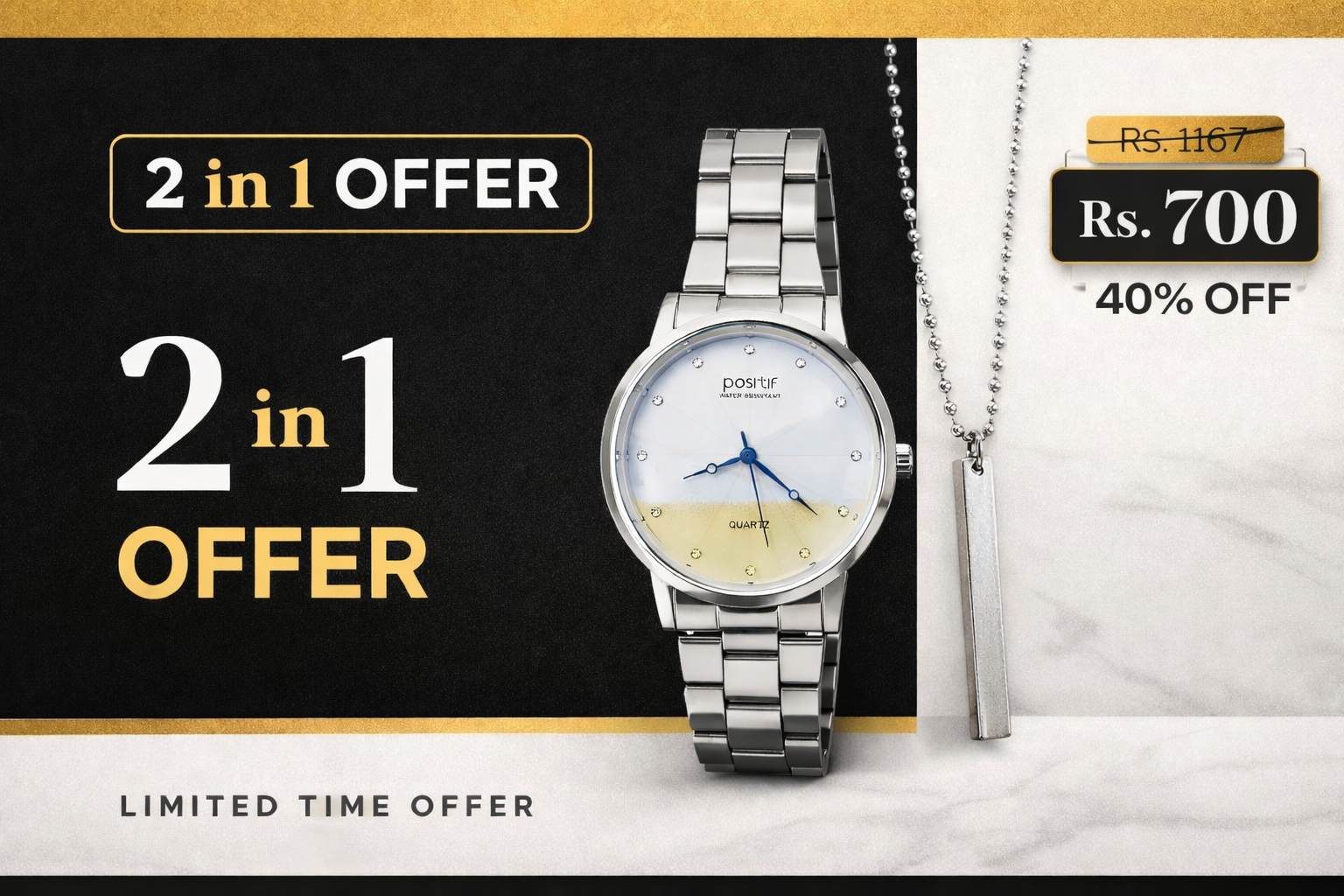 02 in 01 Watch and Bracelet Offer